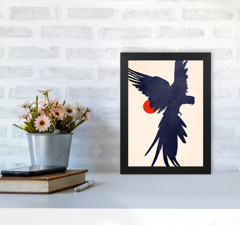 Parrot Art Print by Kubistika A4 White Frame