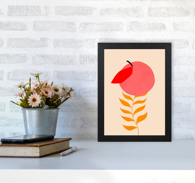 Little Peach Art Print by Kubistika A4 White Frame