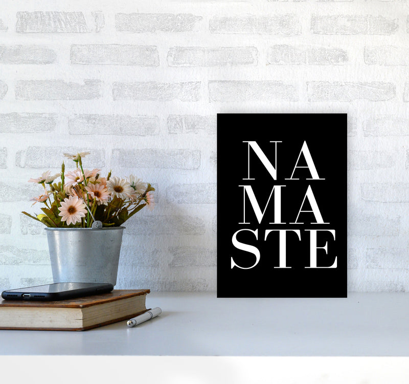 Namaste Quote Art Print by Kubistika A4 Black Frame
