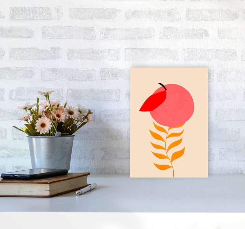 Little Peach Art Print by Kubistika A4 Black Frame