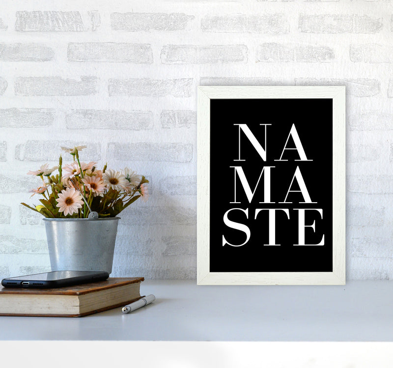 Namaste Quote Art Print by Kubistika A4 Oak Frame
