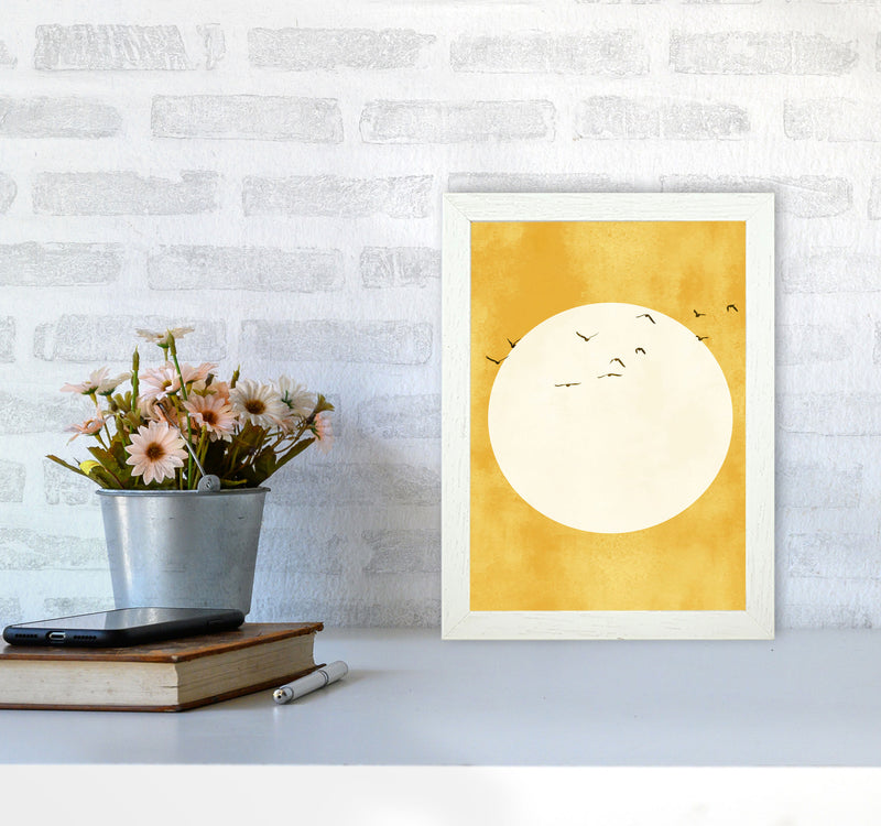 A Daylight Journey  Modern Contemporary Art Print by Kubistika A4 Oak Frame