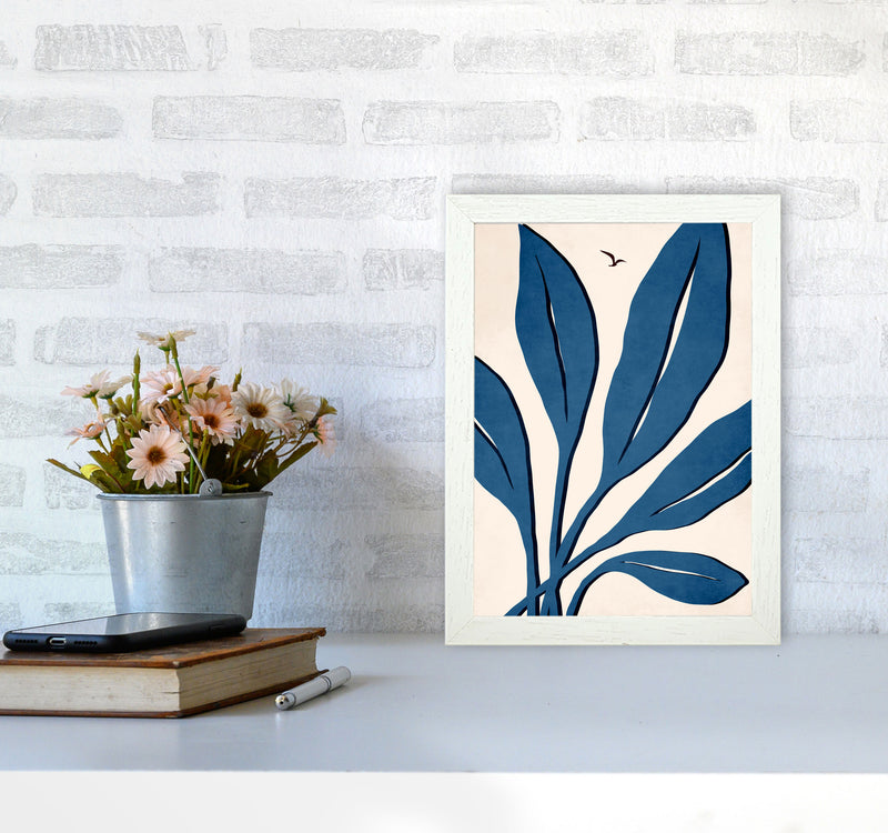 Ophelia - bleu Art Print by Kubistika A4 Oak Frame