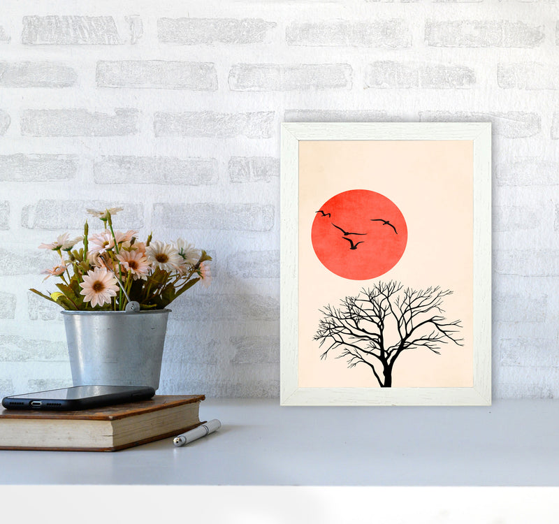 Fly Art Print by Kubistika A4 Oak Frame