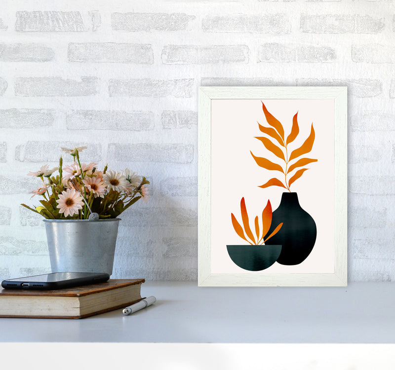 Autumn Flowers - 3 Art Print by Kubistika A4 Oak Frame