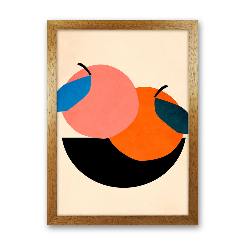 Two Apples Art Print by Kubistika Oak Grain