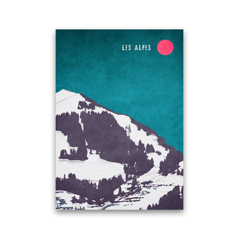 Les Alpes Vintage Art Print by Kubistika Print Only