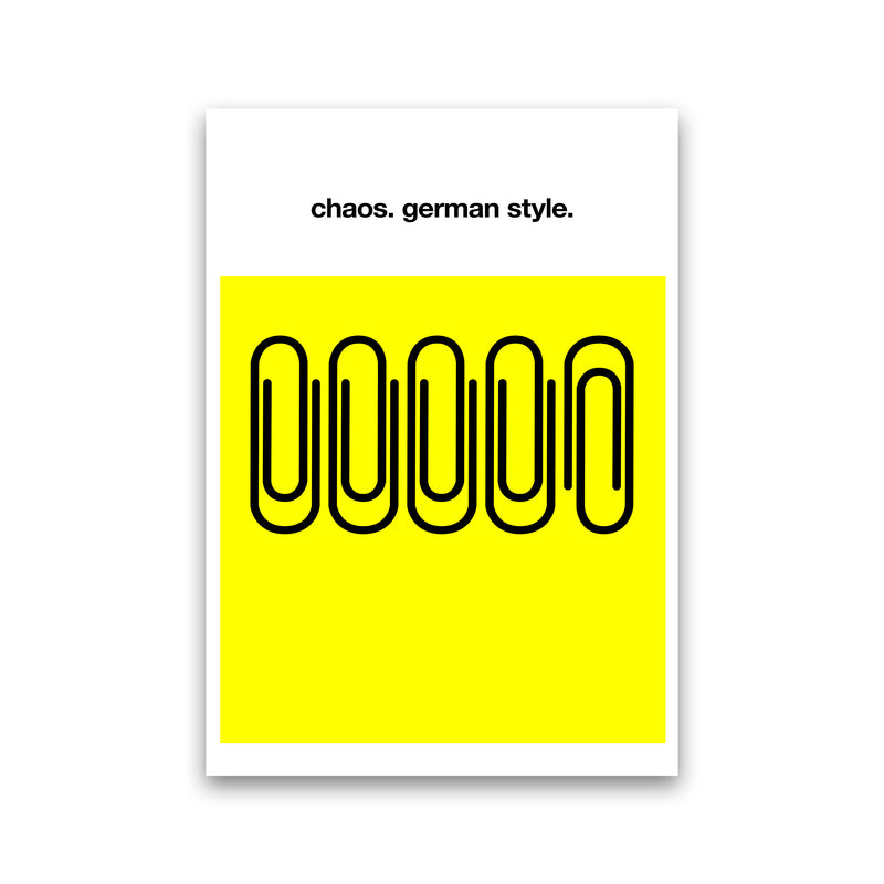 German Chaos Humour Quote Art Print by Kubistika Print Only