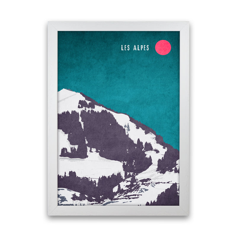 Les Alpes Vintage Art Print by Kubistika White Grain