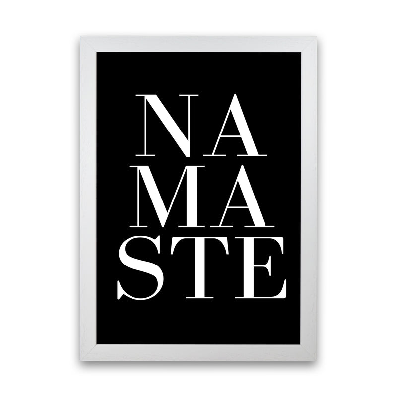 Namaste Quote Art Print by Kubistika White Grain