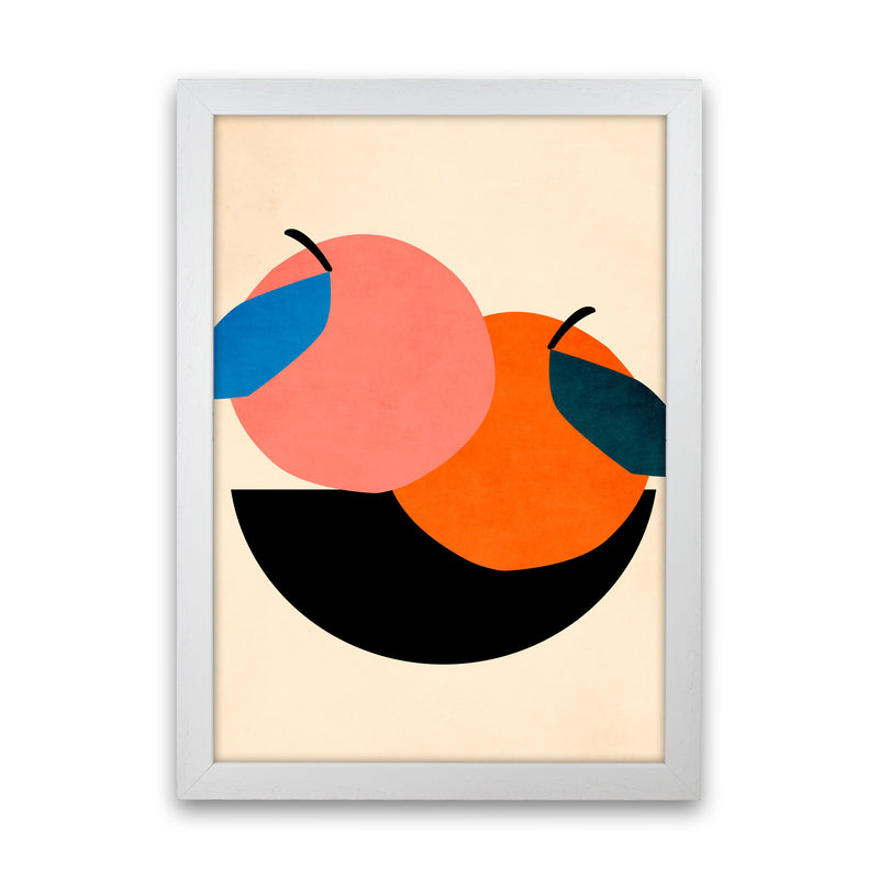 Two Apples Art Print by Kubistika White Grain