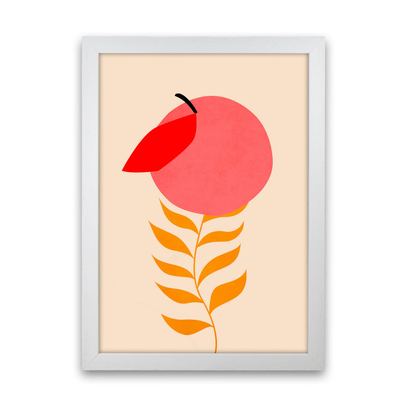 Little Peach Art Print by Kubistika White Grain