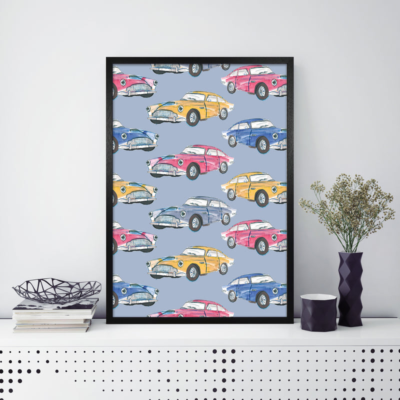 Laura Irwin Vintage Cars A1 Black with White Mount