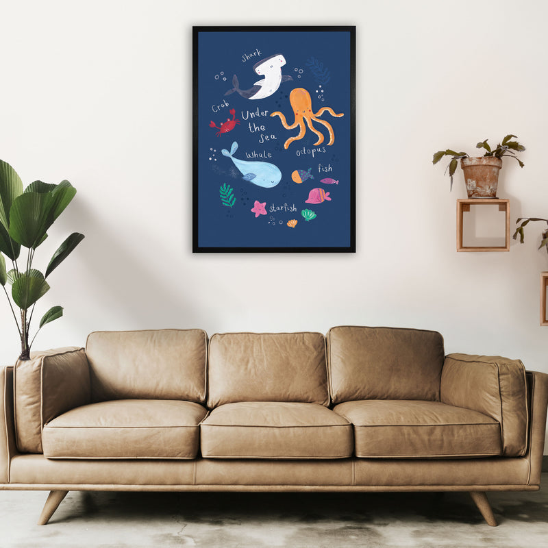 Under The Sea  Art Print by Laura Irwin A1 White Frame