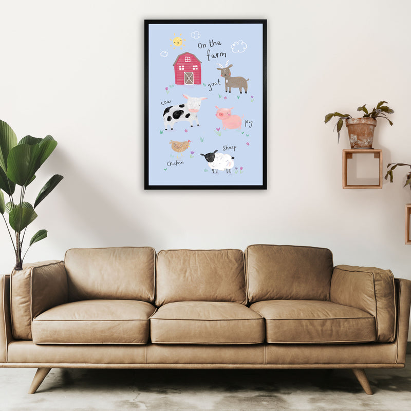 On The Farm  Art Print by Laura Irwin A1 White Frame