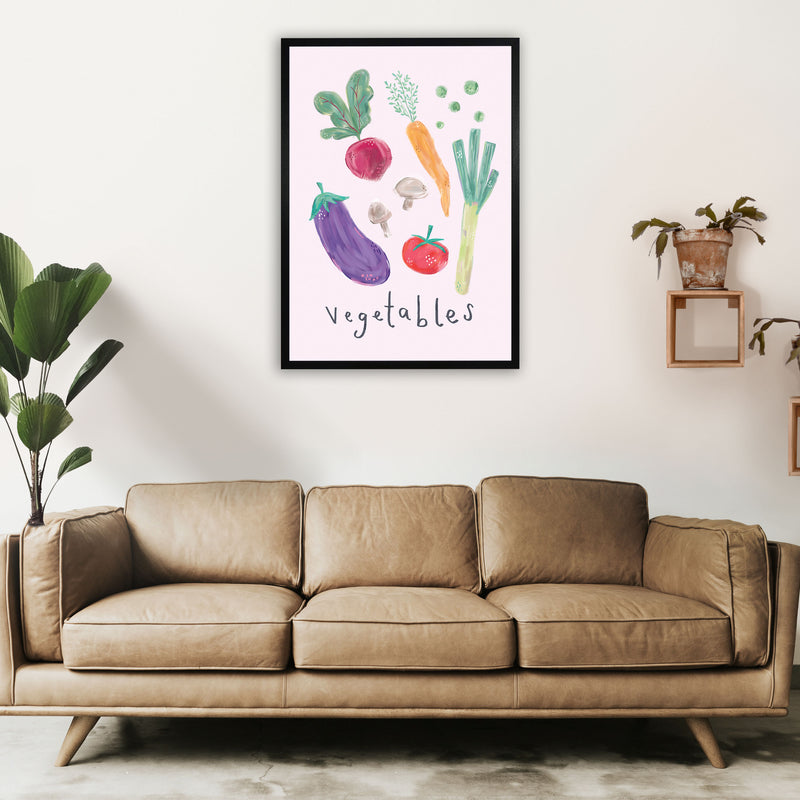 Vegetables  Art Print by Laura Irwin A1 White Frame