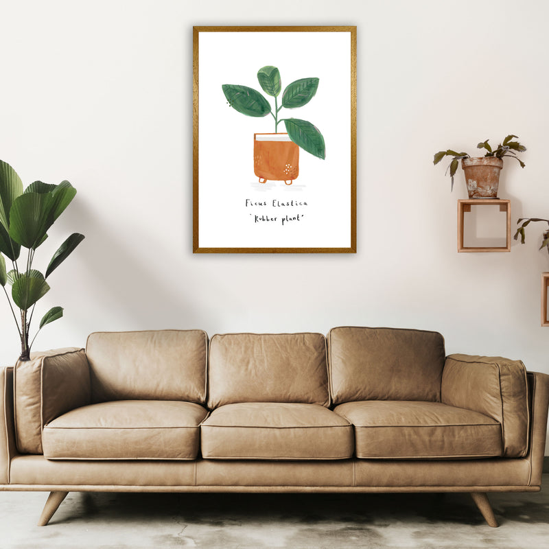 Rubber Plant  Art Print by Laura Irwin A1 Print Only