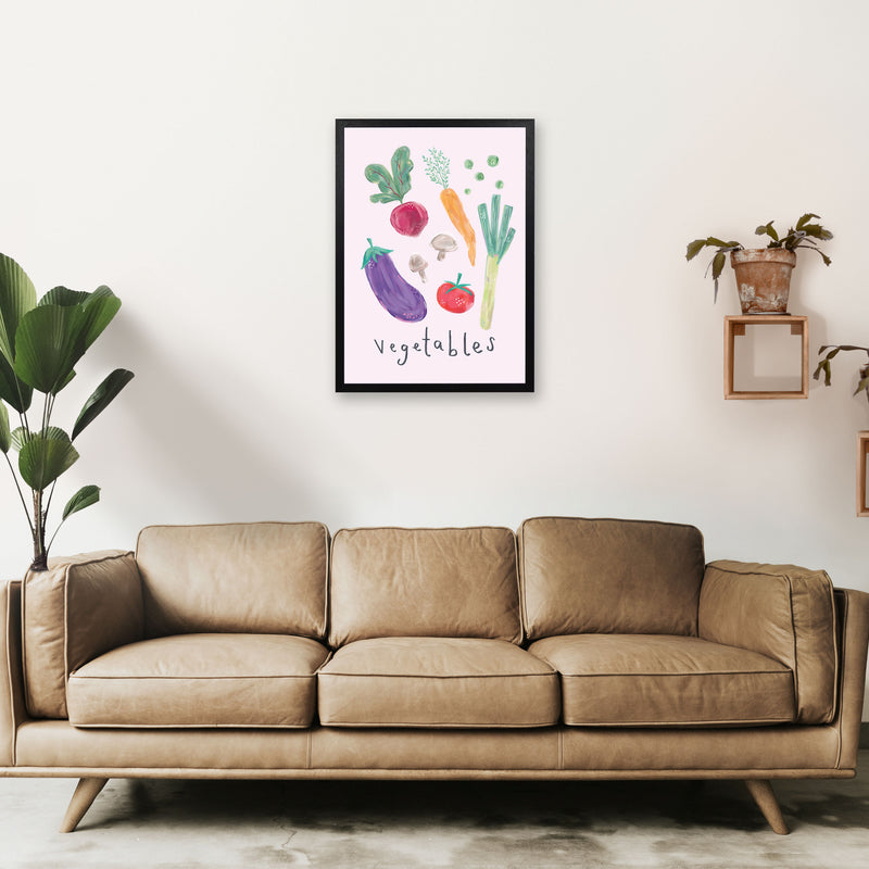 Vegetables  Art Print by Laura Irwin A2 White Frame