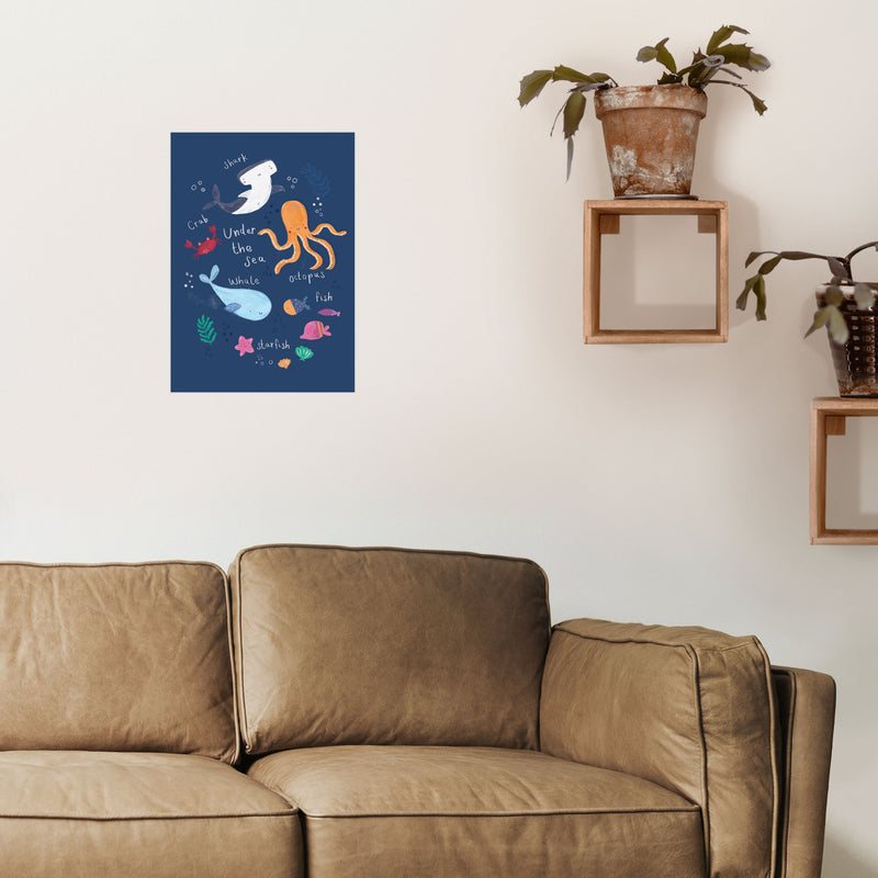 Under The Sea  Art Print by Laura Irwin A3 Black Frame