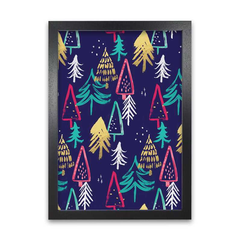 Laura Irwin Christmas Trees Pattern A1 White with White Mount