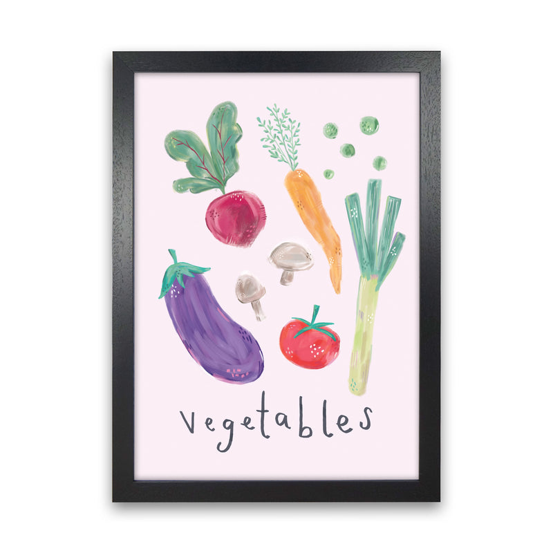 Vegetables  Art Print by Laura Irwin Black Grain