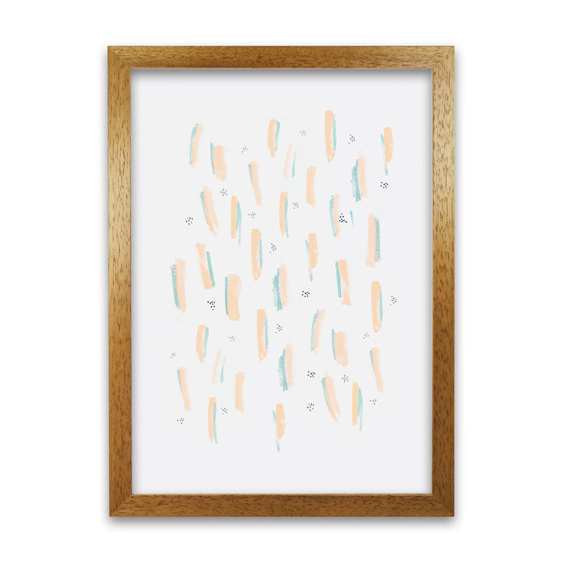 Laura Irwin Brush Strokes Peach A1 Print Only with White Mount