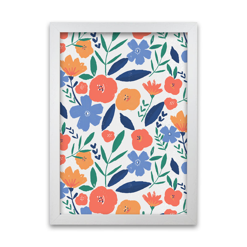 Laura Irwin Bold Floral All Over Pattern A1 Oak with White Mount