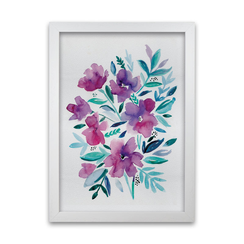 Laura Irwin Loose Pink Floral A1 Oak with White Mount