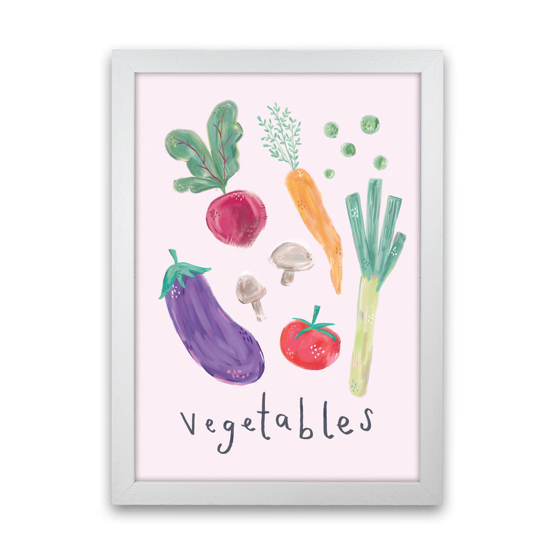 Vegetables  Art Print by Laura Irwin White Grain