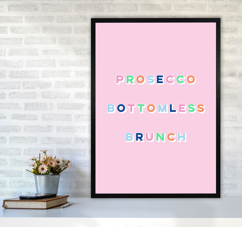 Prosecco Bottomless Brunch Art Print by Lucy Michelle A1 White Frame