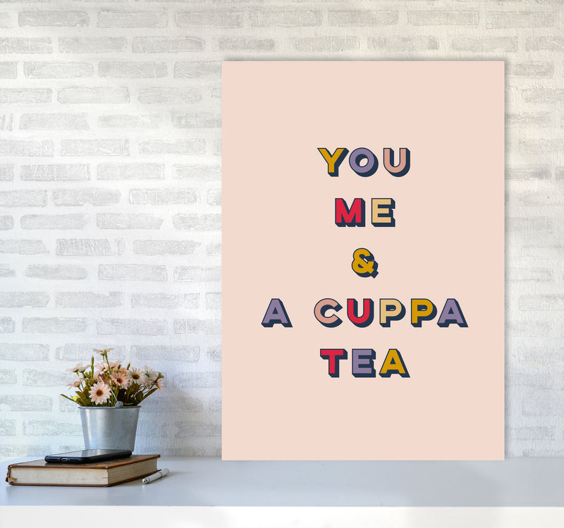 You Me And A Cuppa Tea Art Print by Lucy Michelle A1 Black Frame