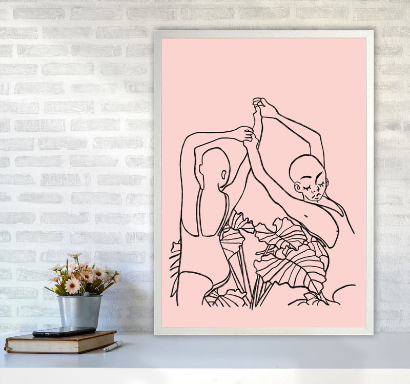 The Dancers Art Print by Lucy Michelle A1 Oak Frame