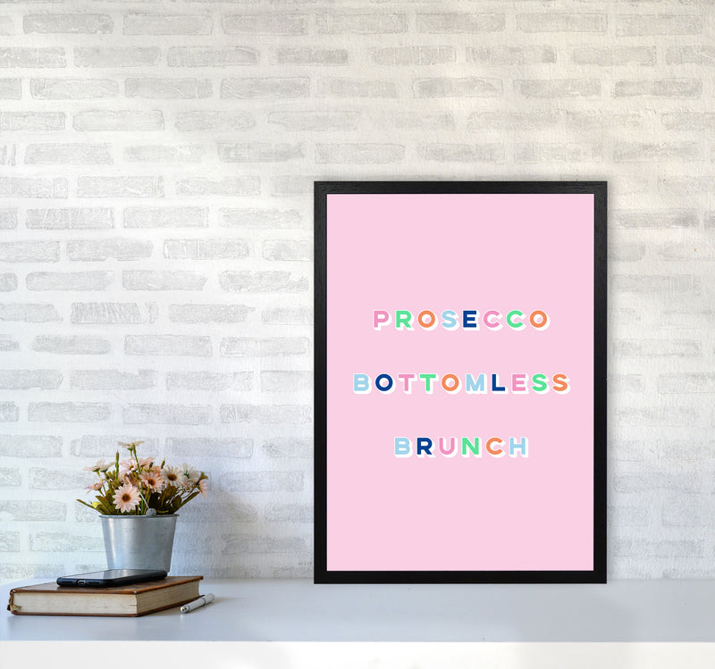 Prosecco Bottomless Brunch Art Print by Lucy Michelle A2 White Frame