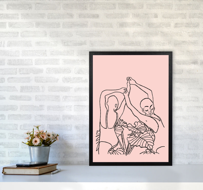 The Dancers Art Print by Lucy Michelle A2 White Frame