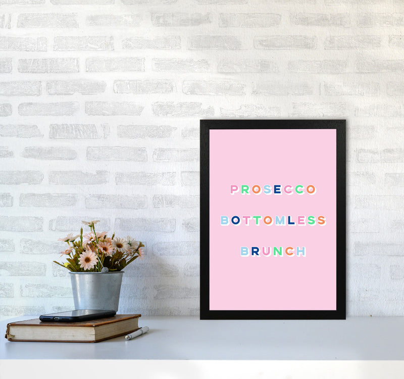 Prosecco Bottomless Brunch Art Print by Lucy Michelle A3 White Frame