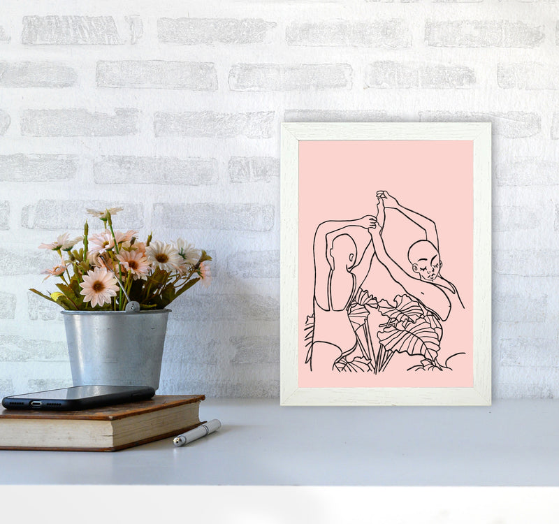 The Dancers Art Print by Lucy Michelle A4 Oak Frame