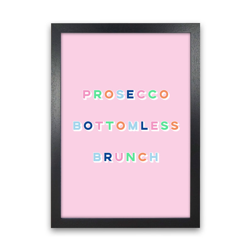 Prosecco Bottomless Brunch Art Print by Lucy Michelle Black Grain