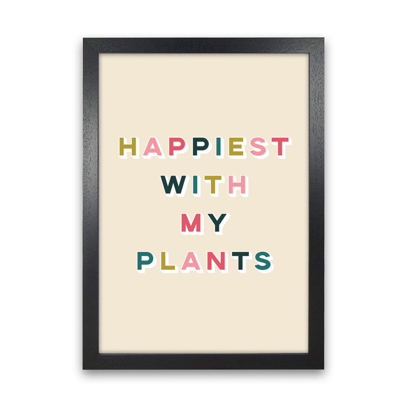 Happiest With My Plants Art Print by Lucy Michelle Black Grain