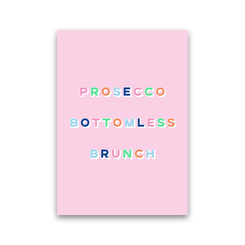 Prosecco Bottomless Brunch Art Print by Lucy Michelle Print Only