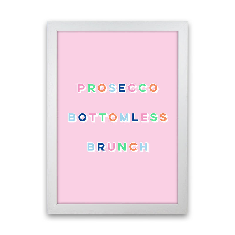 Prosecco Bottomless Brunch Art Print by Lucy Michelle White Grain