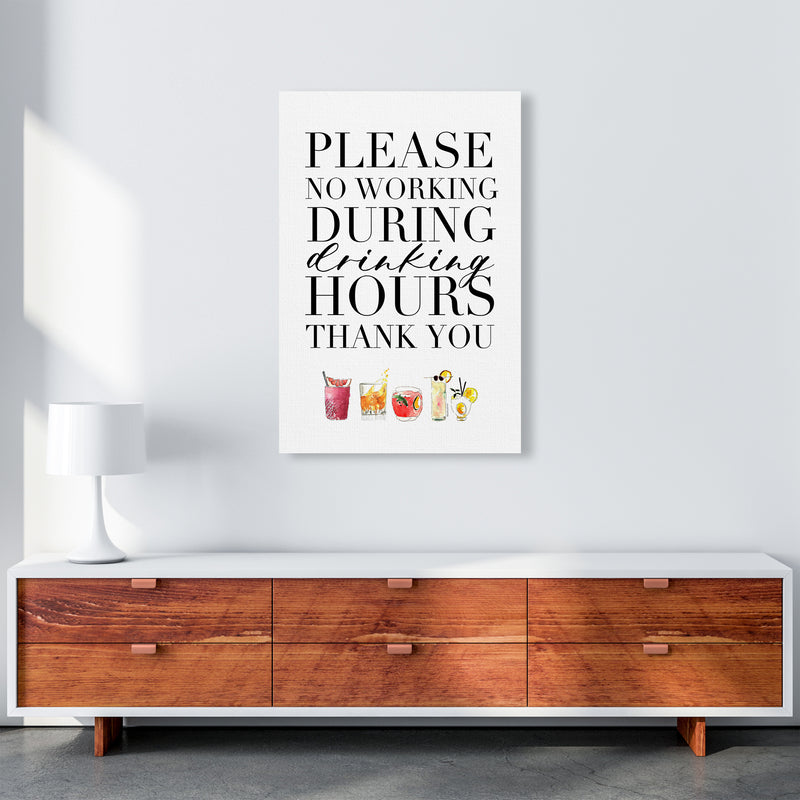 No Working During Drinking Hours, Kitchen Food & Drink Art Prints A1 Canvas