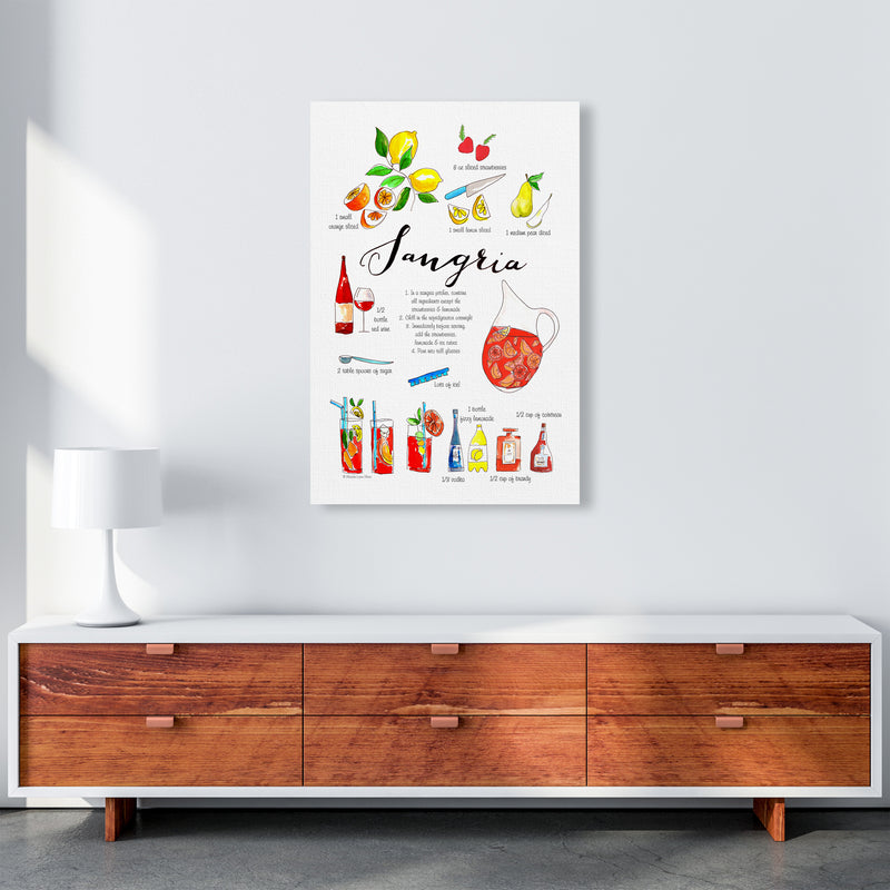 Sangria Ingredients Recipe, Kitchen Food & Drink Art Prints A1 Canvas