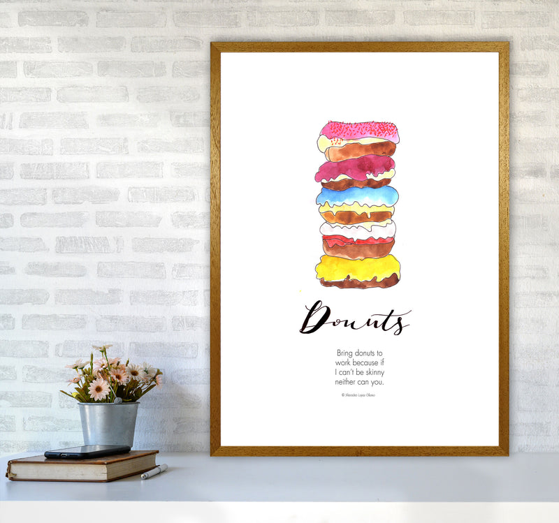 Donuts to Work, Kitchen Food & Drink Art Prints A1 Print Only