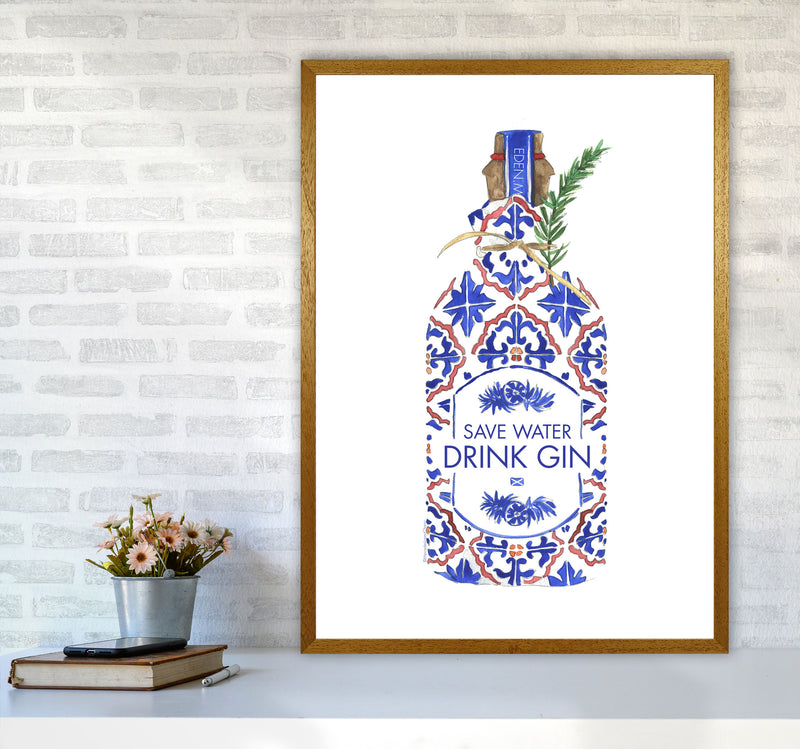 Save Water Drink Gin, Kitchen Food & Drink A1 Print Only