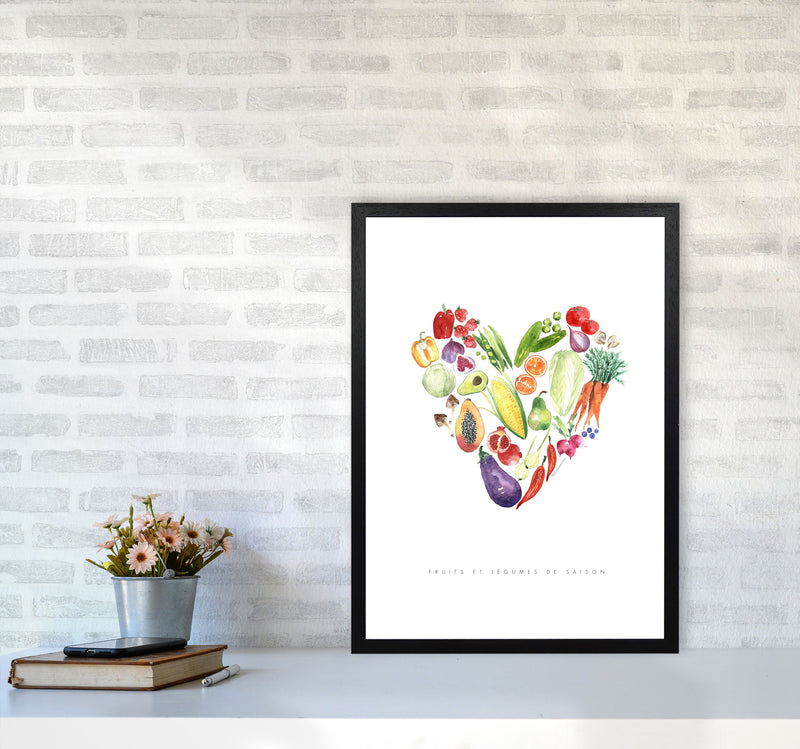 Fruit And Vegetables, Kitchen Food & Drink Art Prints A2 White Frame