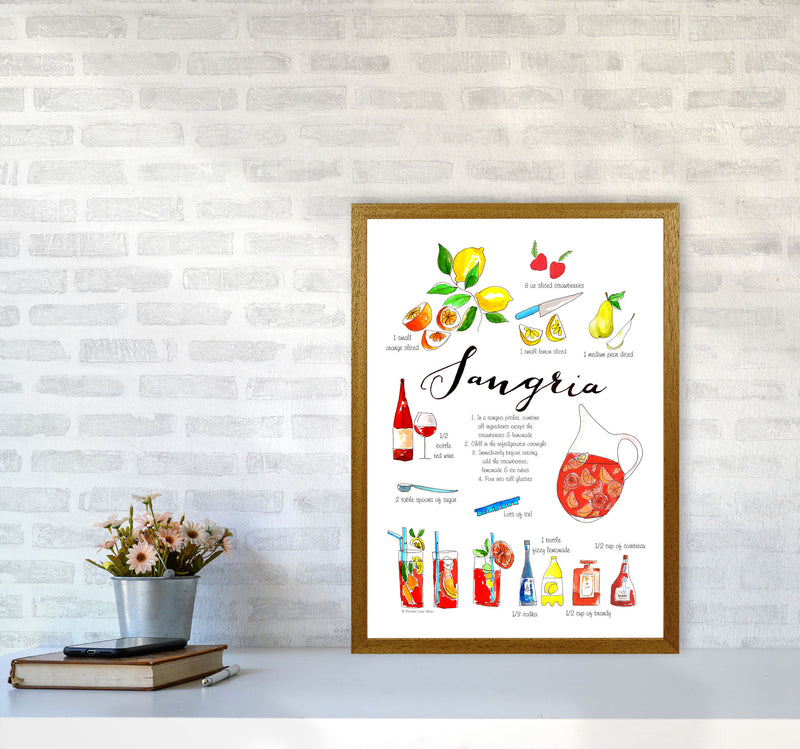 Sangria Ingredients Recipe, Kitchen Food & Drink Art Prints A2 Print Only
