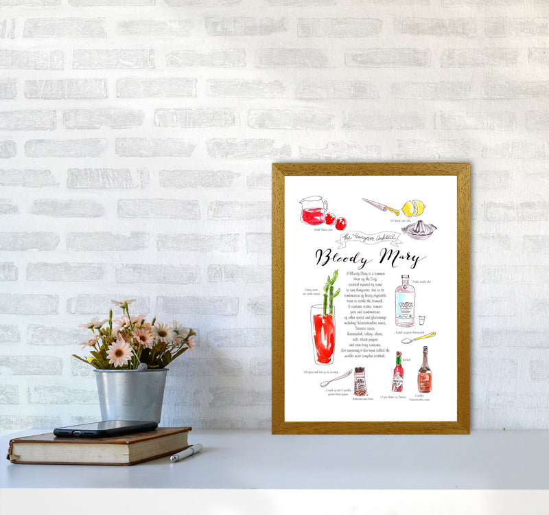 Bloody Mary Recipe, Kitchen Food & Drink Art Prints A3 Print Only