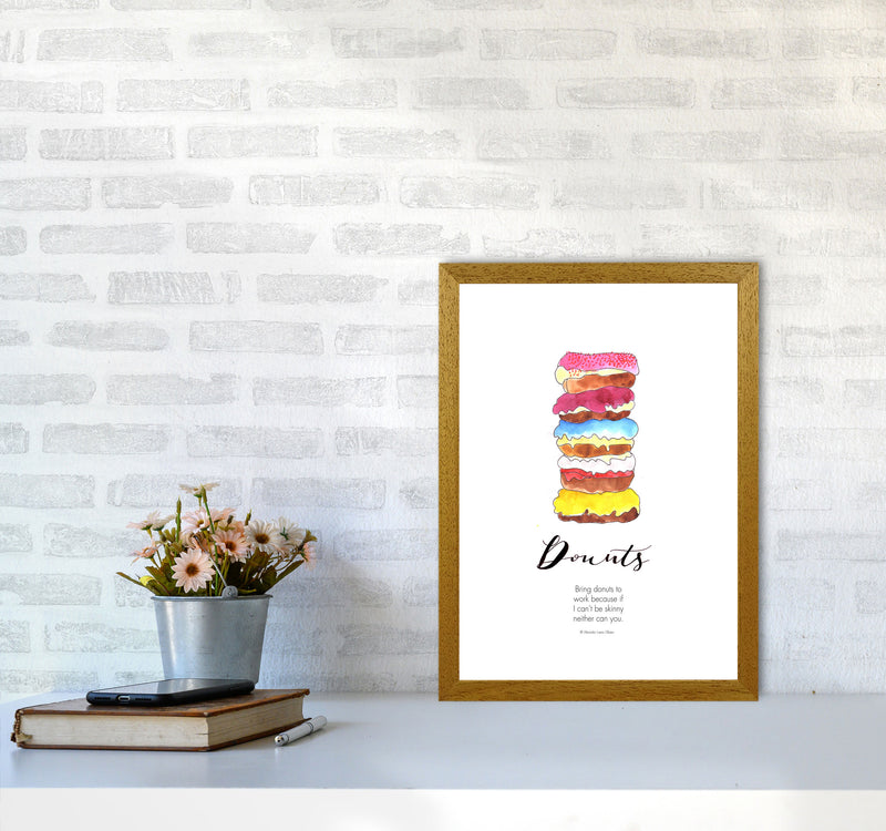 Donuts to Work, Kitchen Food & Drink Art Prints A3 Print Only