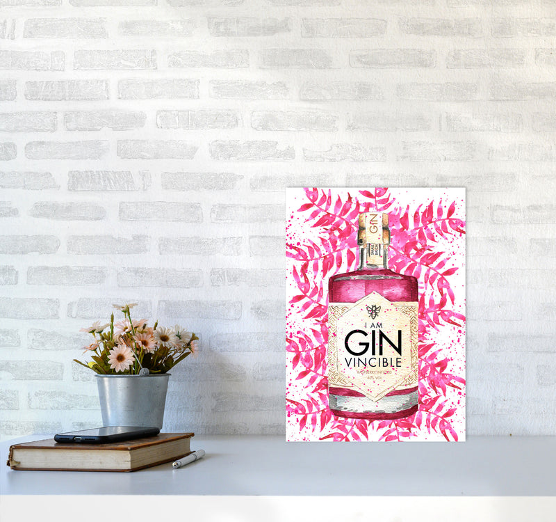 Ginvincible, Kitchen Food & Drink Art Prints A3 Black Frame