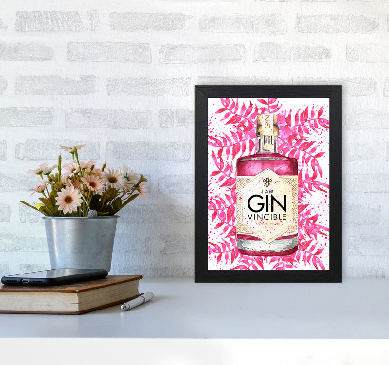 Ginvincible, Kitchen Food & Drink Art Prints A4 White Frame